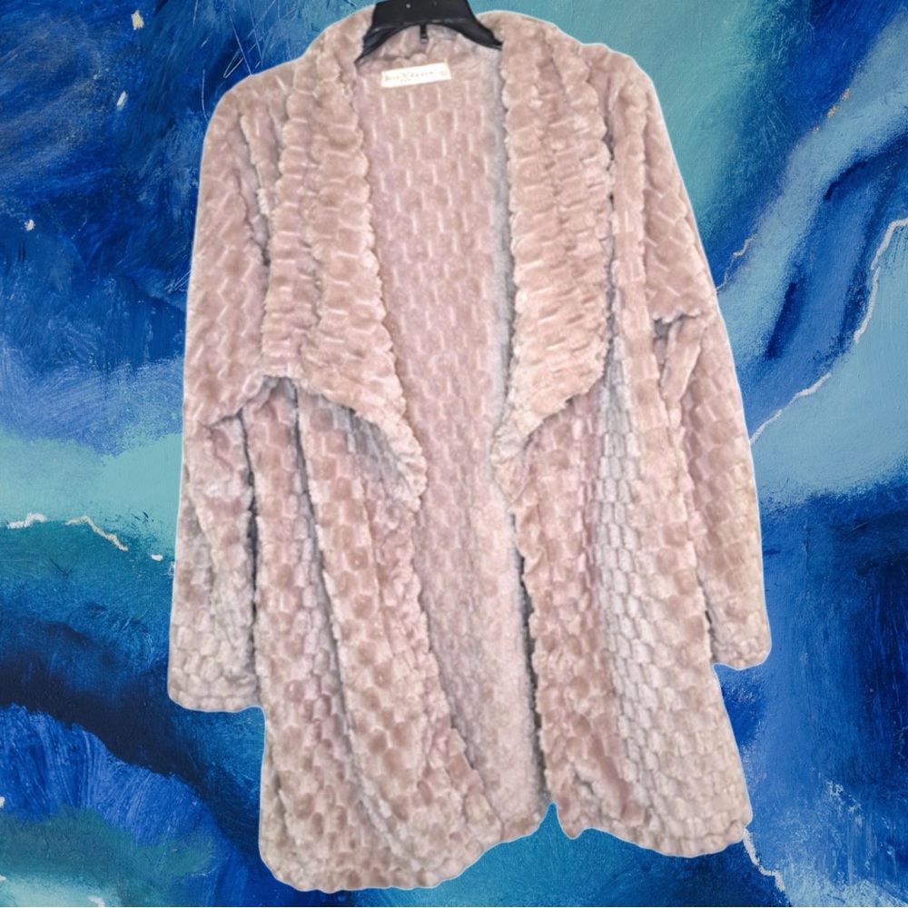 Cozy Textured Faux Fur Jacket